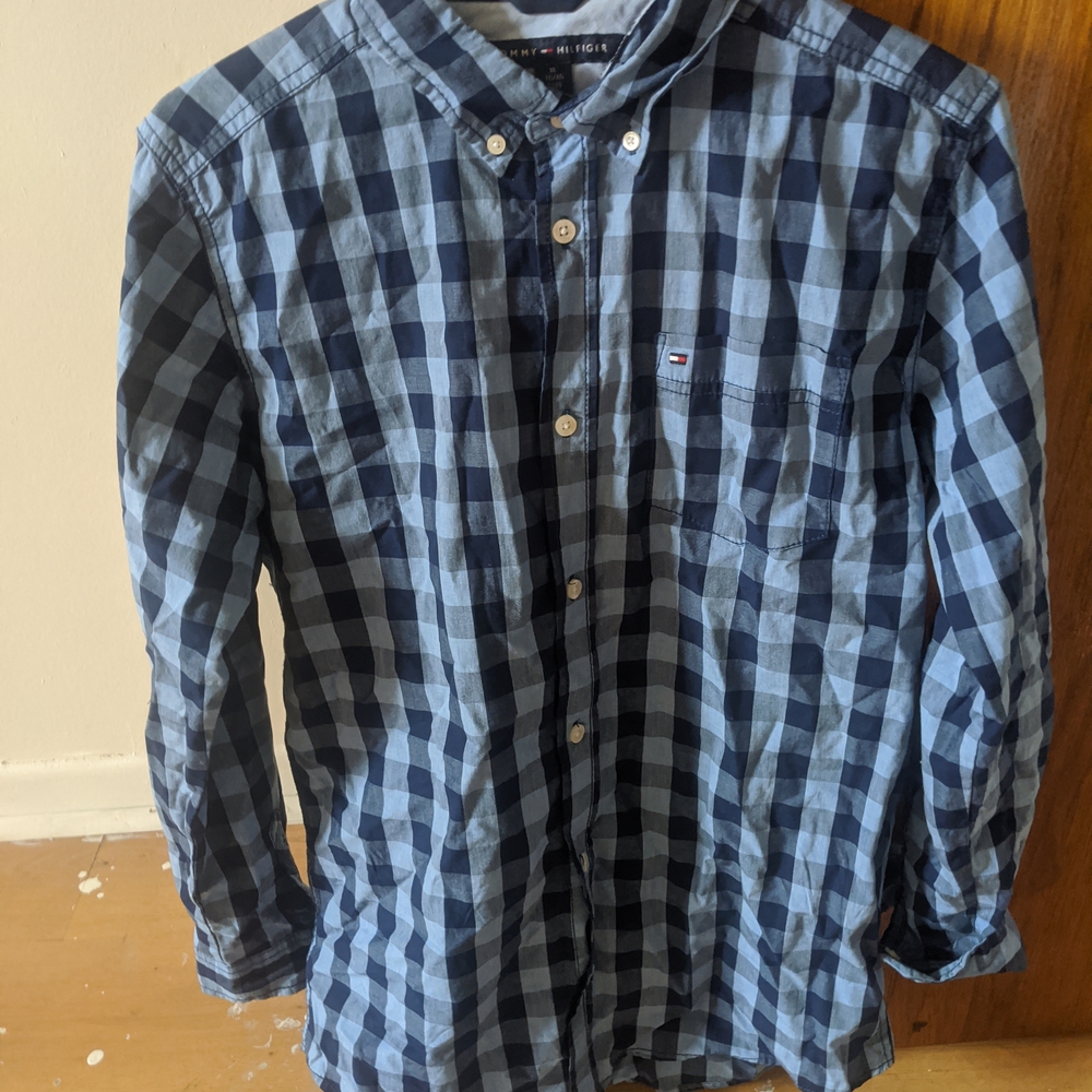 Tommy Hilfiger Blue Checkered Men's Shirt